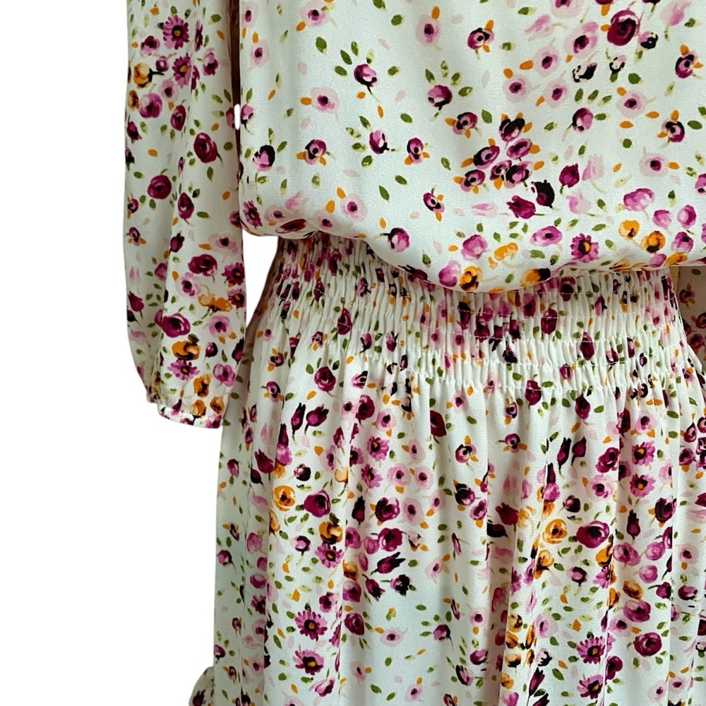 Maison Tara Floral Smocked Ruffle Dress Size 6 NWT - Picture 5 of 16